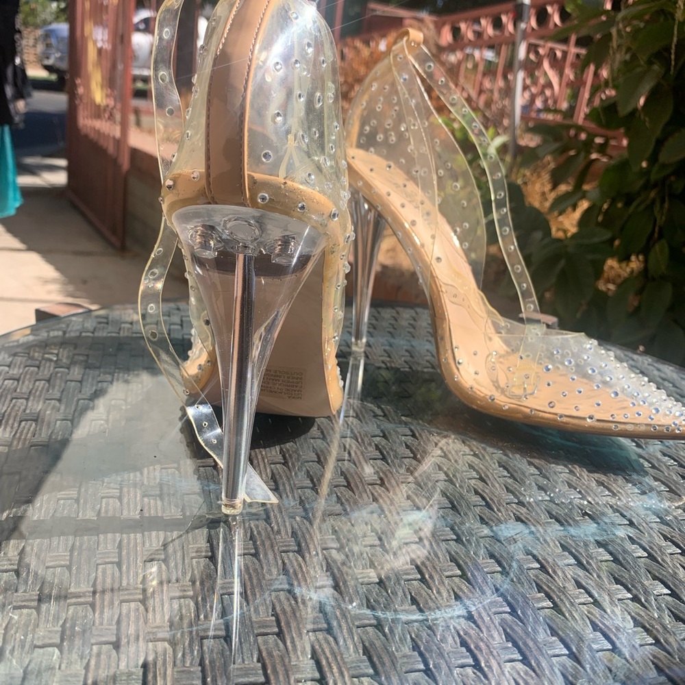 Clear Studded Heels - Picture 3 of 3